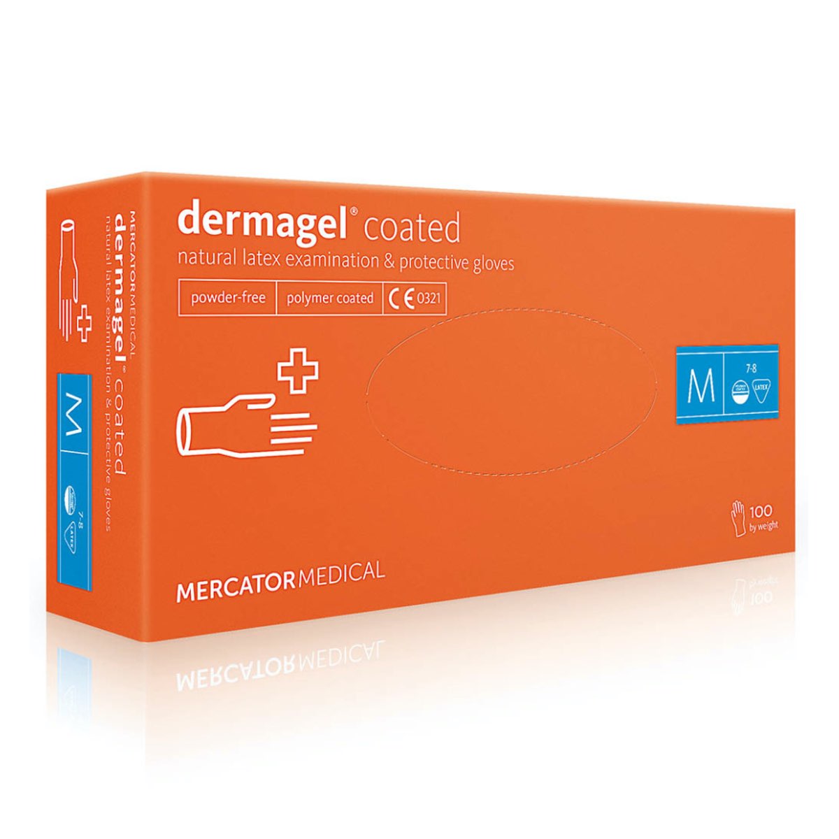 Mercator Medical Dermagel Coated - M Перчатки латексные Mercator Medical Dermagel Coated - M