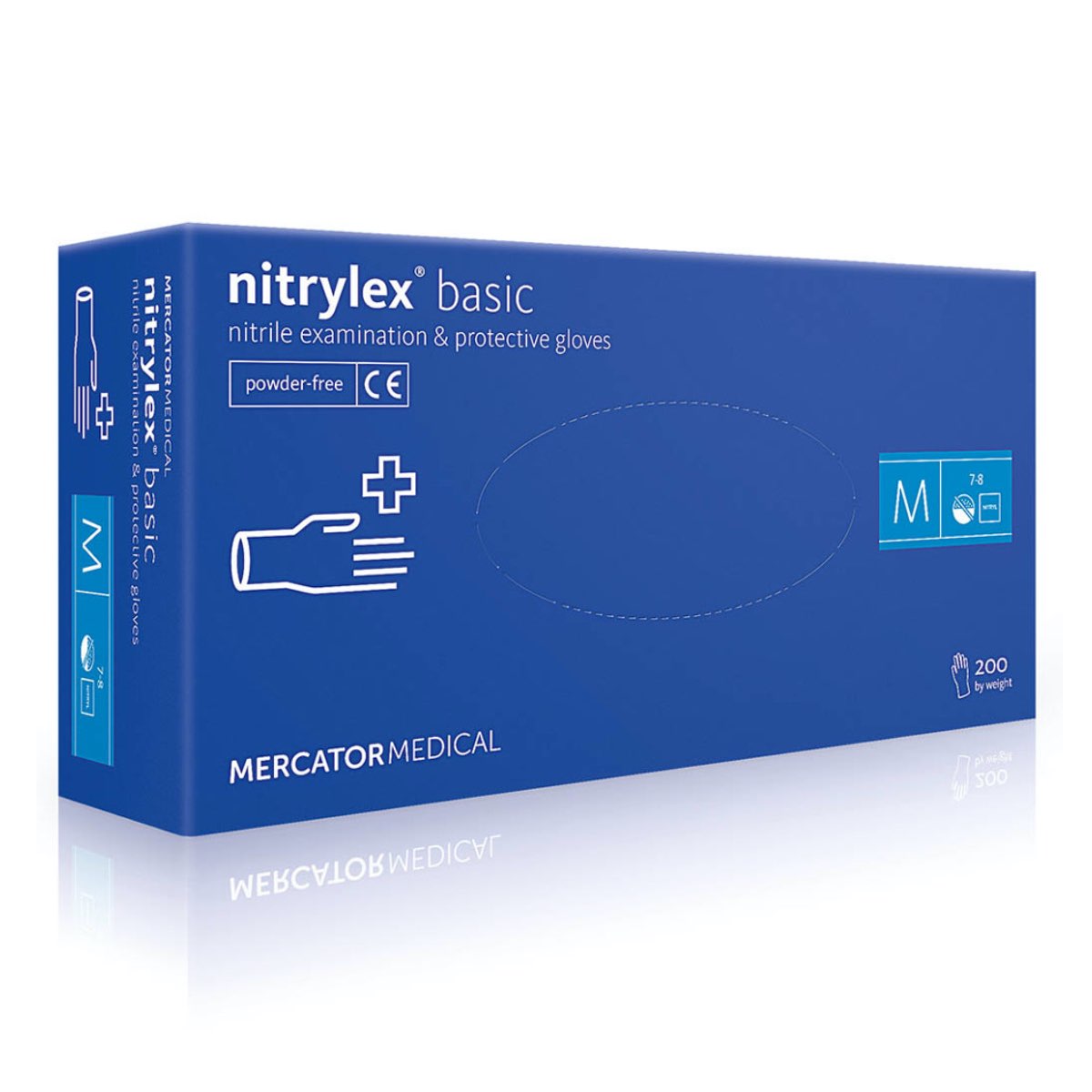 Mercator Medical Nitrylex Basic - M Перчатки нитриловые MERCATOR Medical Nitrylex Basic - M