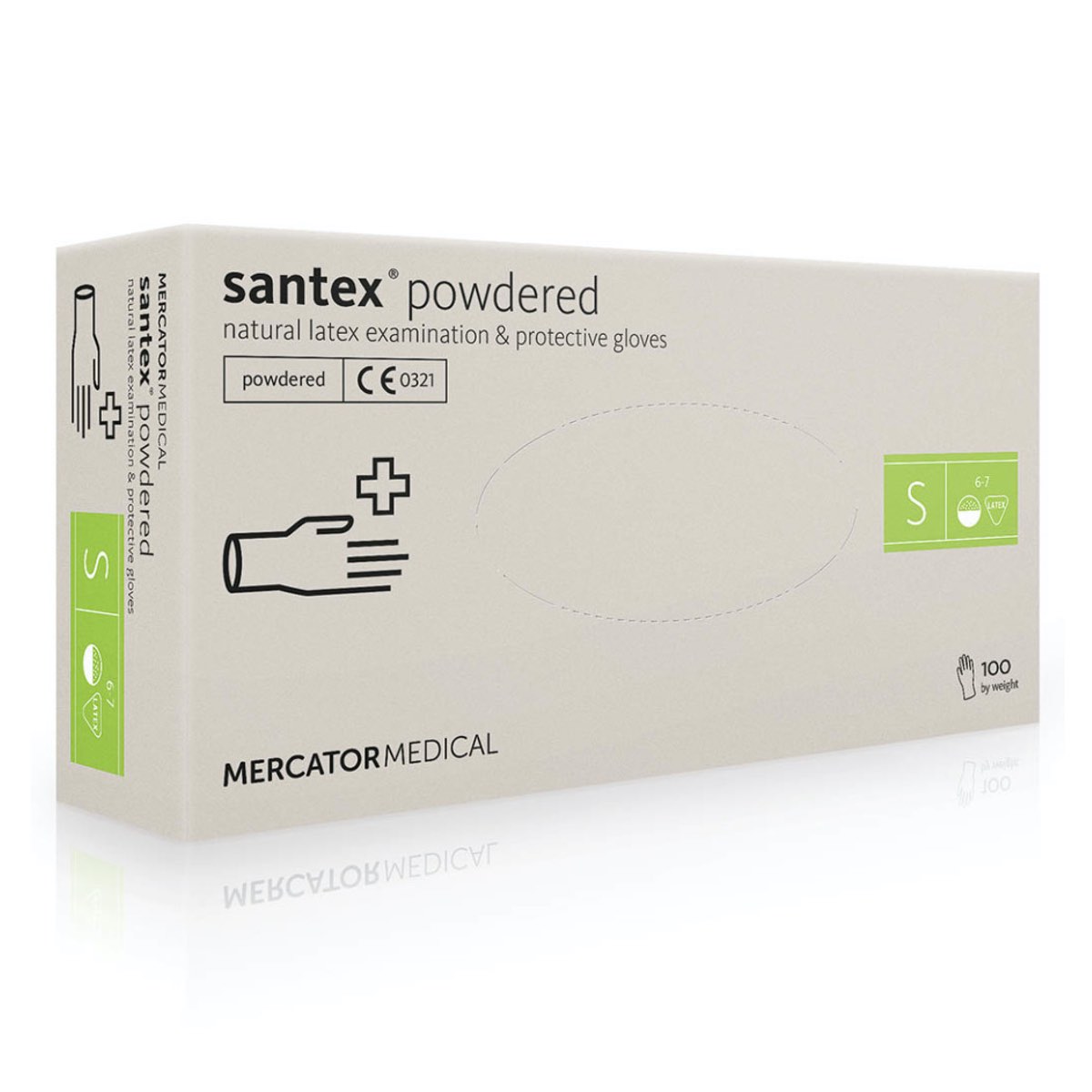 Mercator Medical Santex Powdered - S Перчатки латексные Mercator Medical Santex Powdered - S